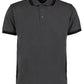 Classic Fit Tipped Collar Polo - Charcoal/Black