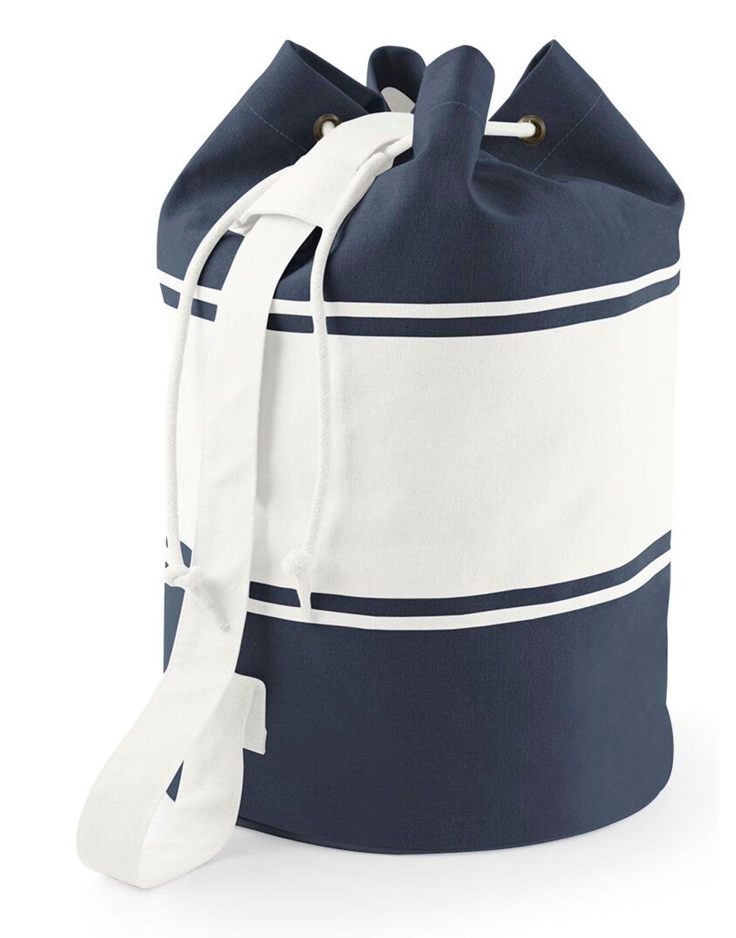 Canvas Duffel - French Navy/Off White