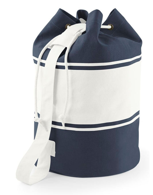 Canvas Duffel - French Navy/Off White