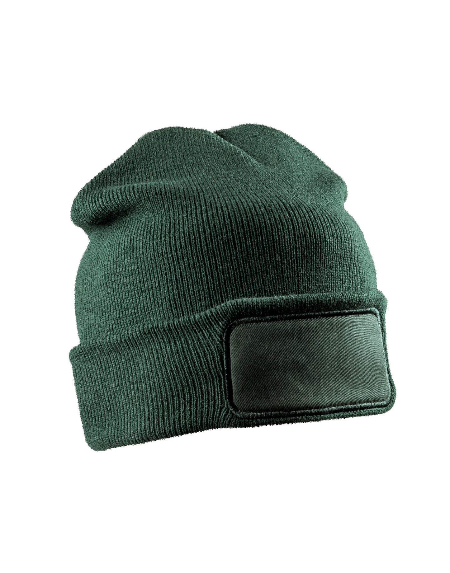 Recycled Double Knit Printers Beanie - Bottle Green