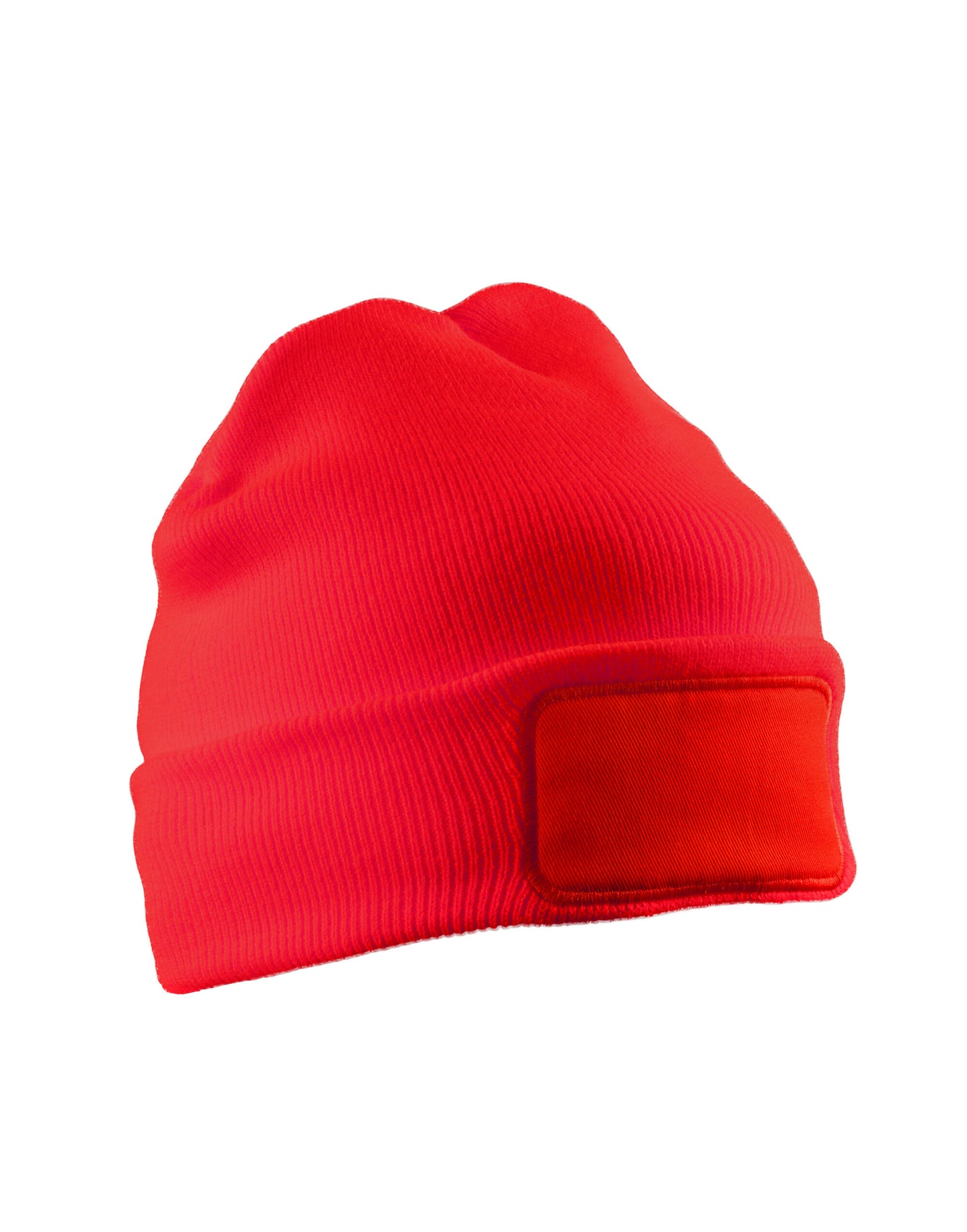 Recycled Double Knit Printers Beanie - Red