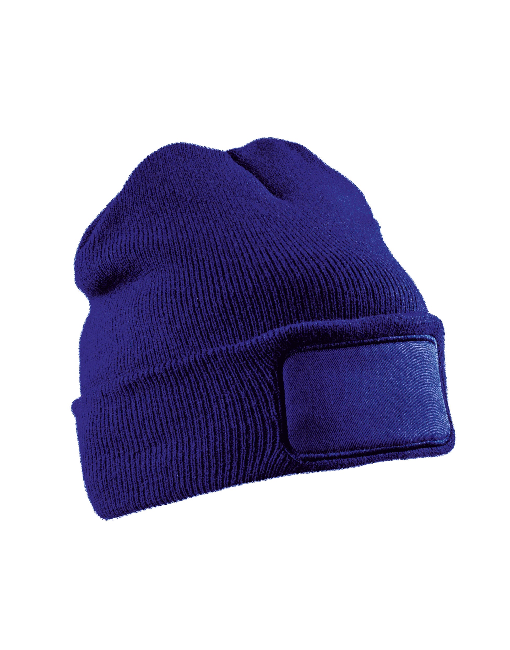 Recycled Double Knit Printers Beanie - Royal Blue