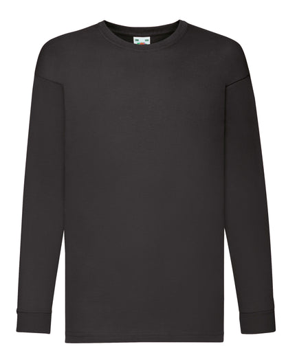 Kid's Valueweight Long Sleeve T - Black