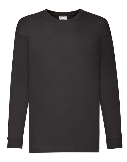 Kid's Valueweight Long Sleeve T - Black