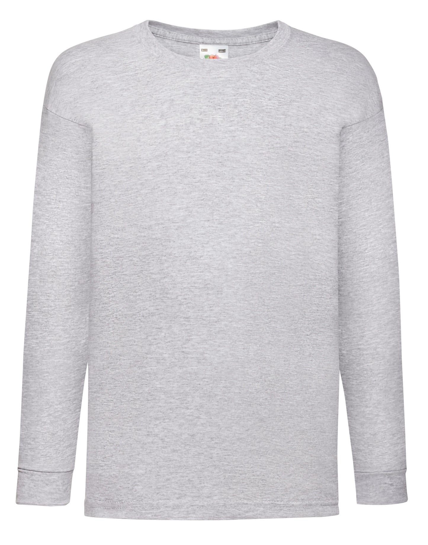Kid's Valueweight Long Sleeve T - Heather Grey