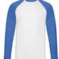 Men's Valueweight Long Sleeve Baseball T-Shirt - White/Royal Blue