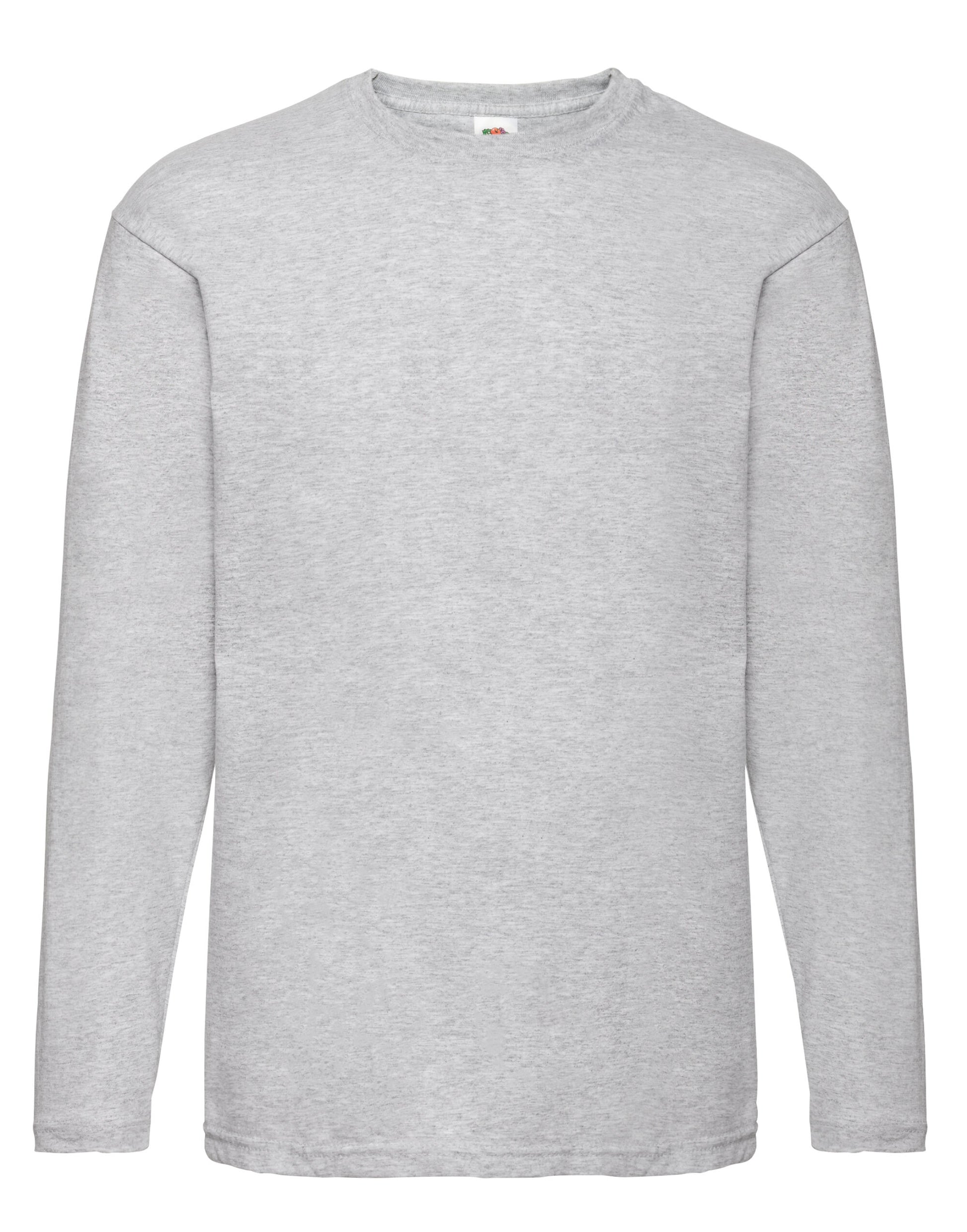 Men's Valueweight Long Sleeve T-Shirt - Heather Grey