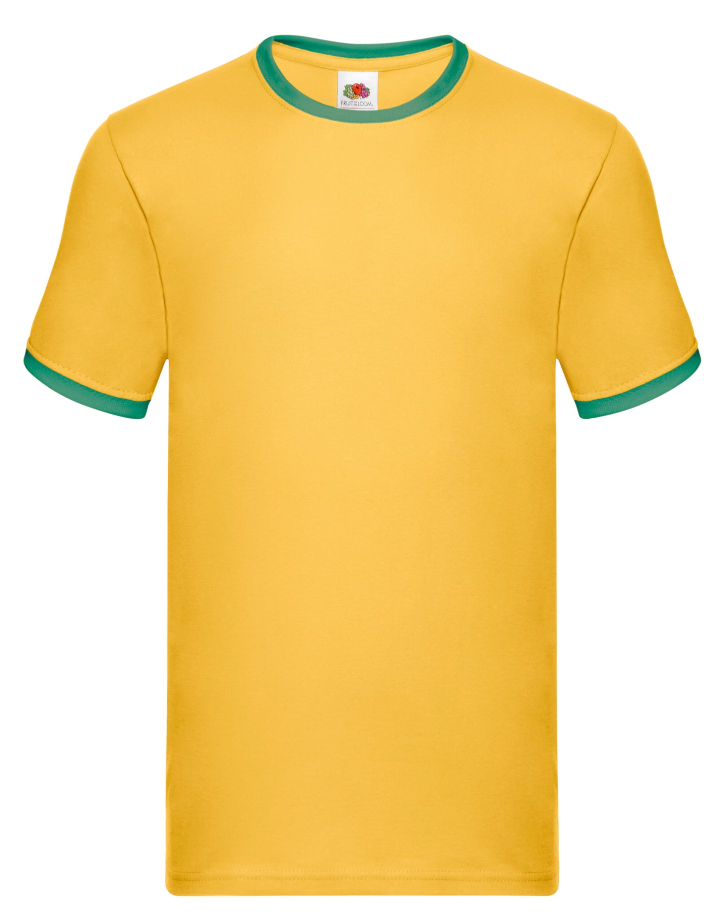 Men's Valueweight Ringer T - Sunflower/Kelly Green