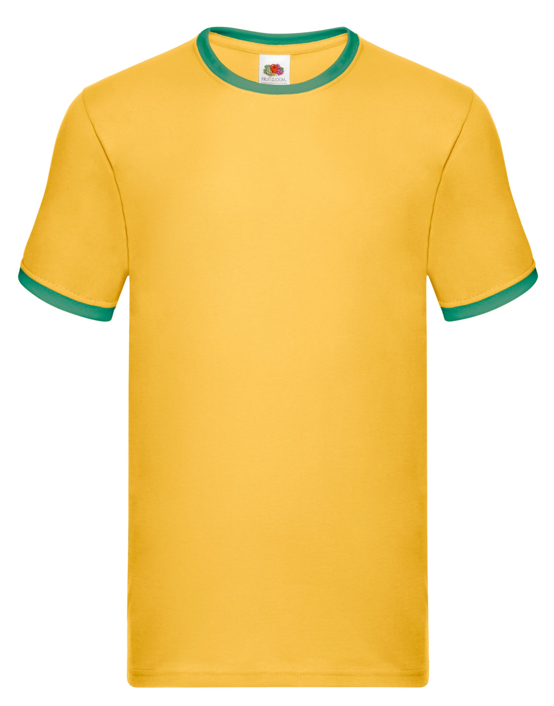 Men's Valueweight Ringer T - Sunflower/Kelly Green
