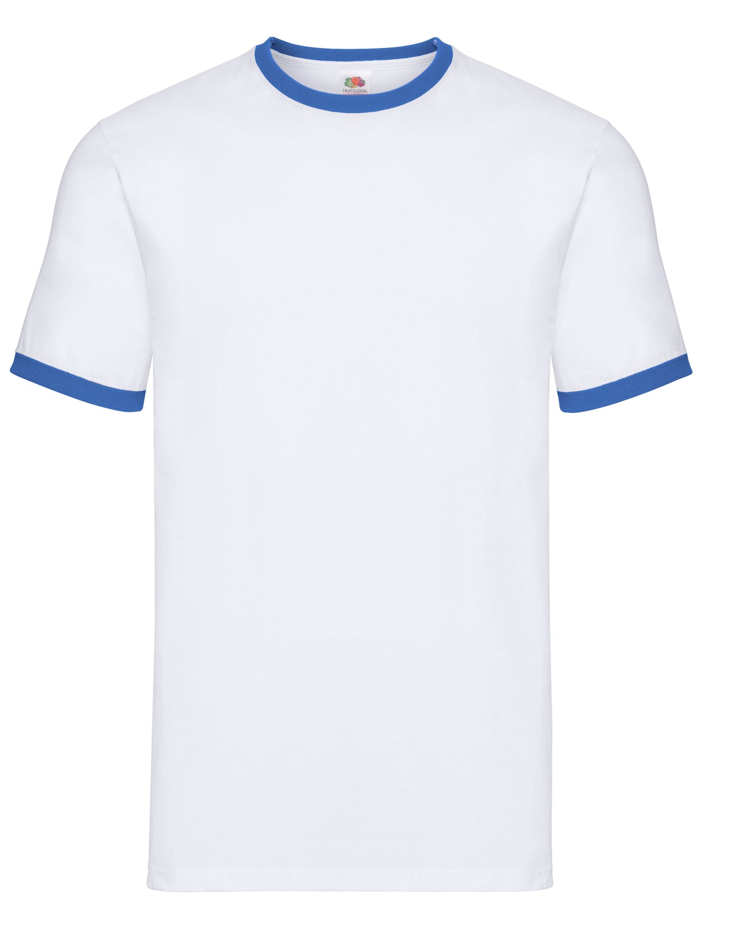 Men's Valueweight Ringer T - White/Royal Blue