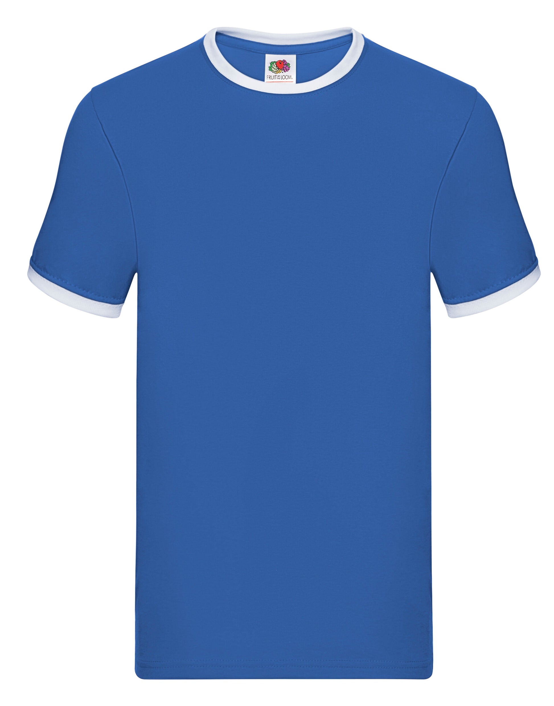 Men's Valueweight Ringer T - Royal/White