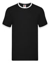 Men's Valueweight Ringer T - Black/White