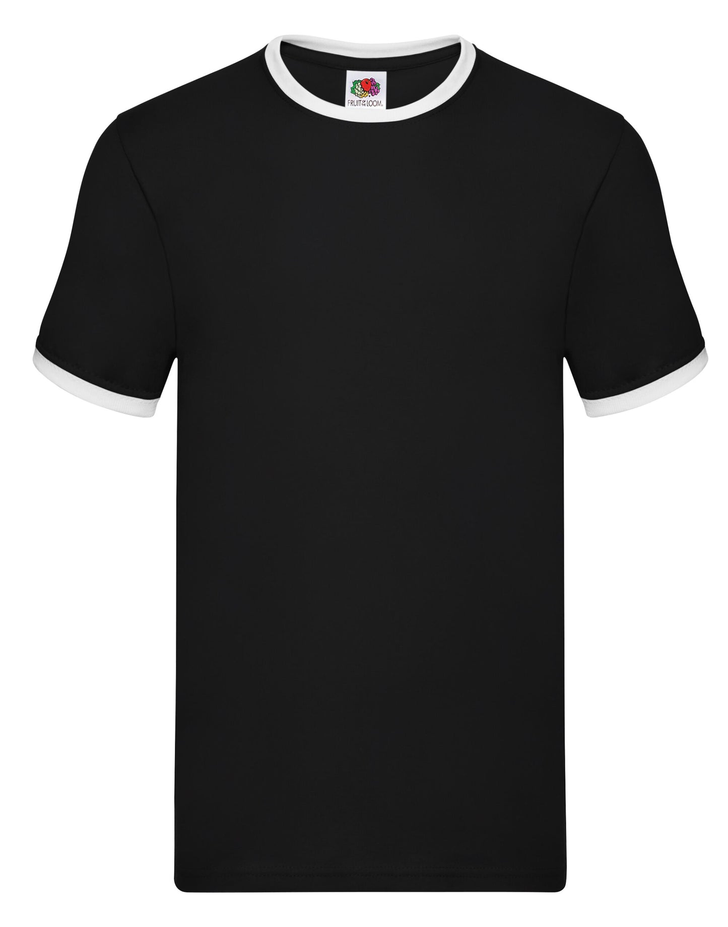 Men's Valueweight Ringer T - Black/White