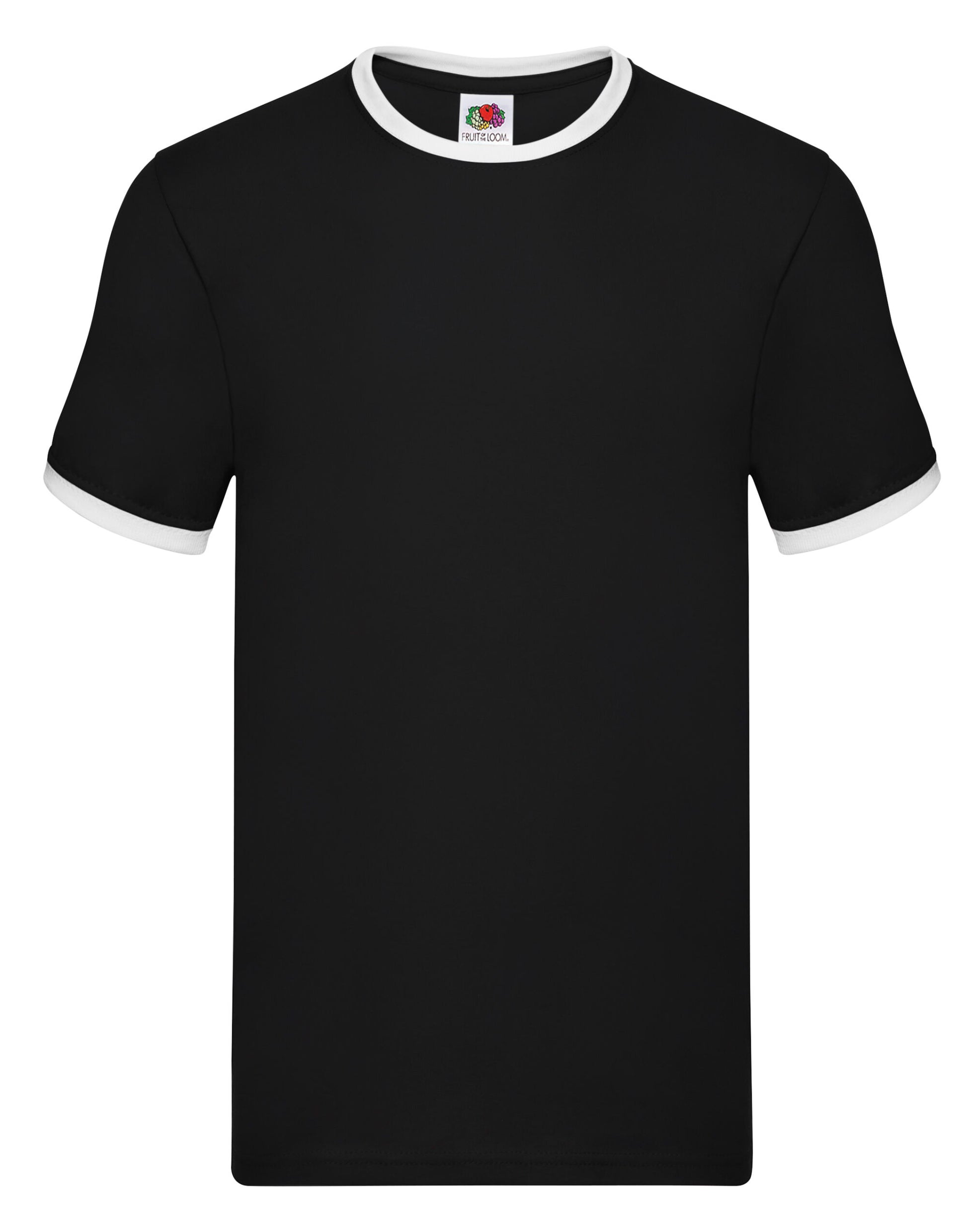 Men's Valueweight Ringer T - Black/White