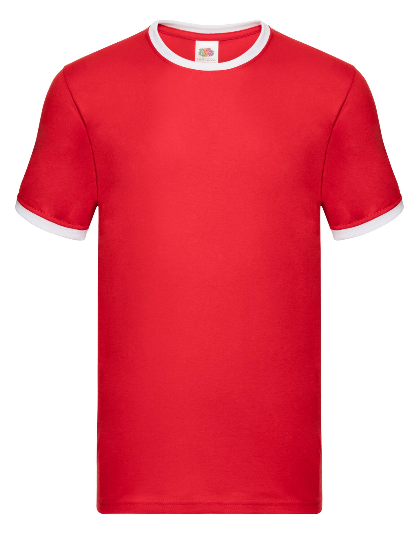 Men's Valueweight Ringer T - Red/White