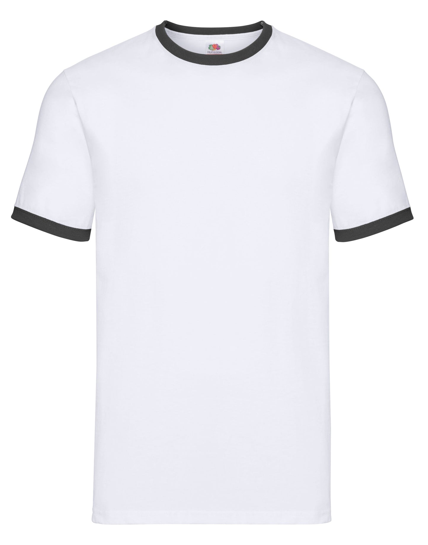 Men's Valueweight Ringer T - White/Black