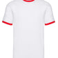 Men's Valueweight Ringer T - White/Red
