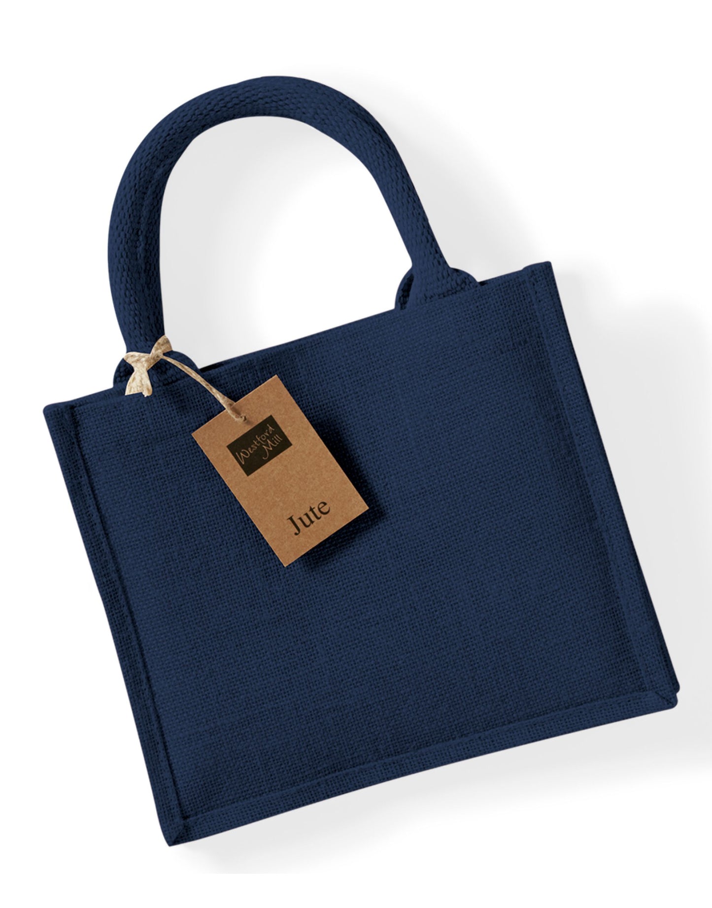 Jute Mini Gift Bag - Navy/Navy