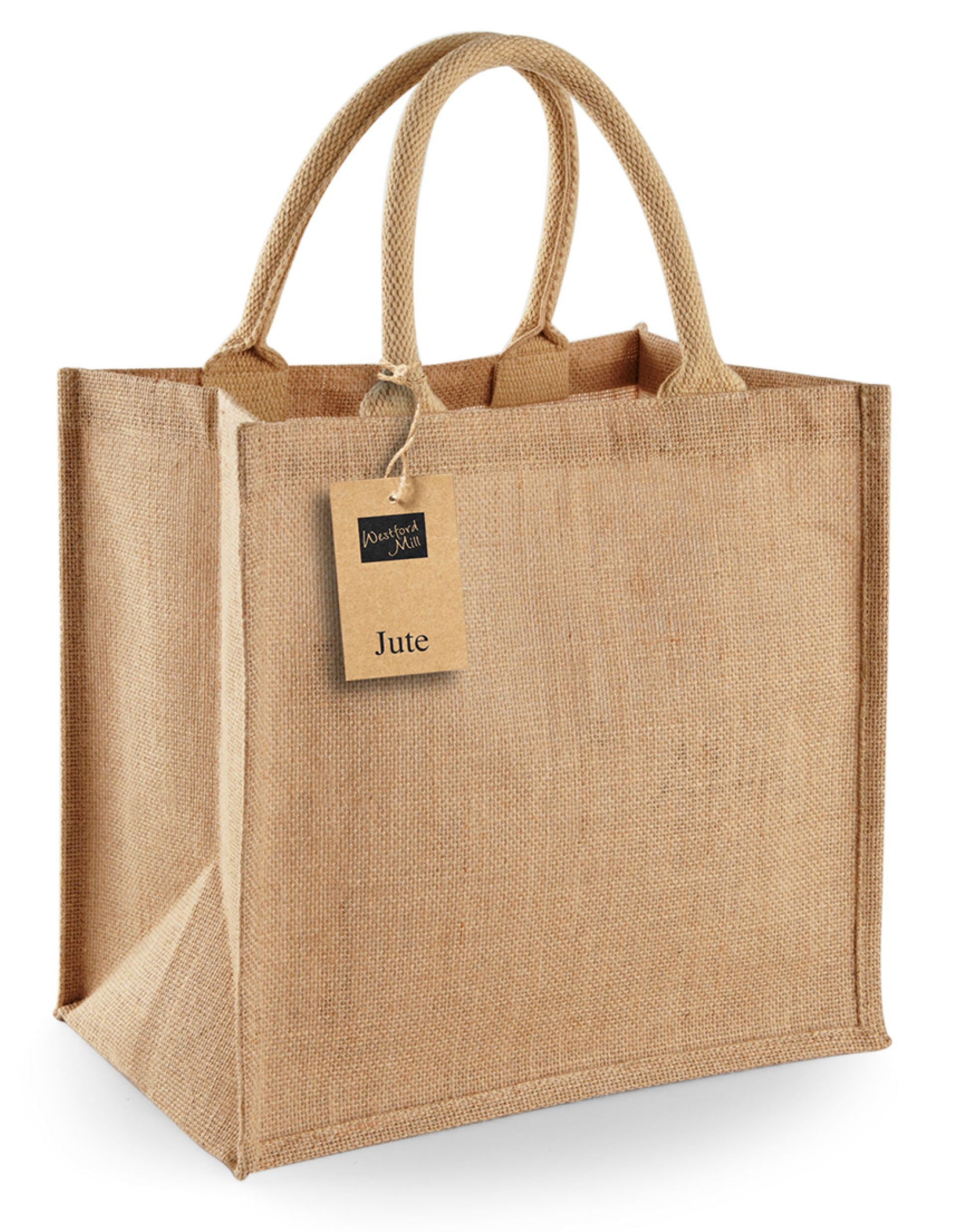 Jute Midi Tote - Natural