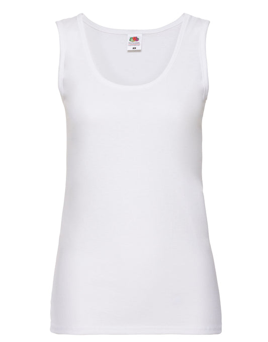 Ladies' Valueweight Athletic Vest - White