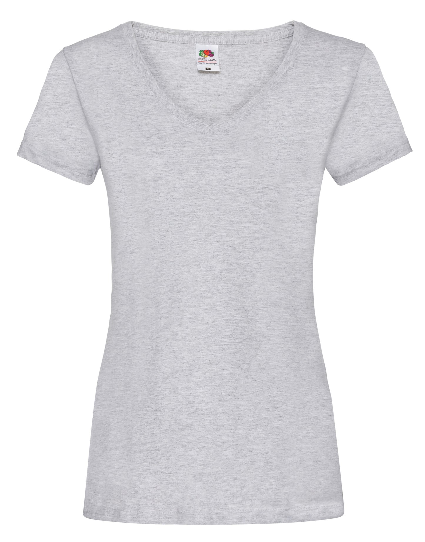 Ladies' Valueweight V-Neck T-Shirt - Heather Grey