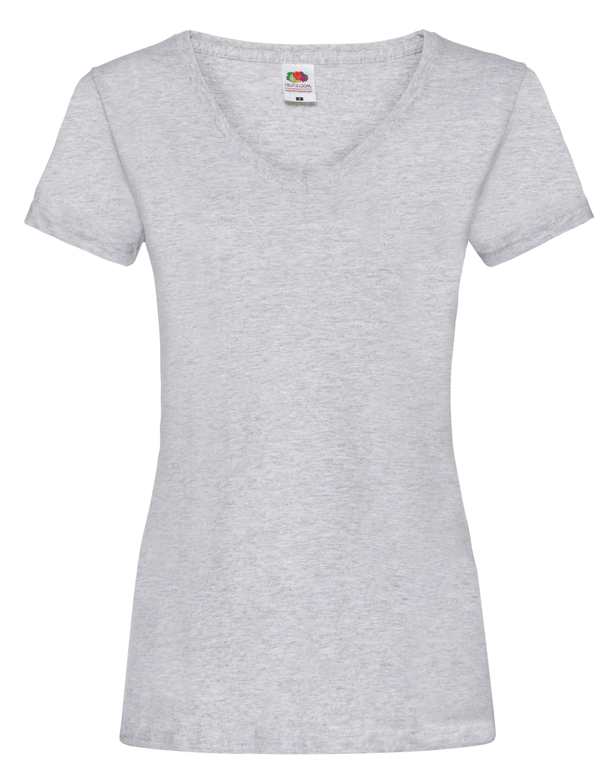 Ladies' Valueweight V-Neck T-Shirt - Heather Grey