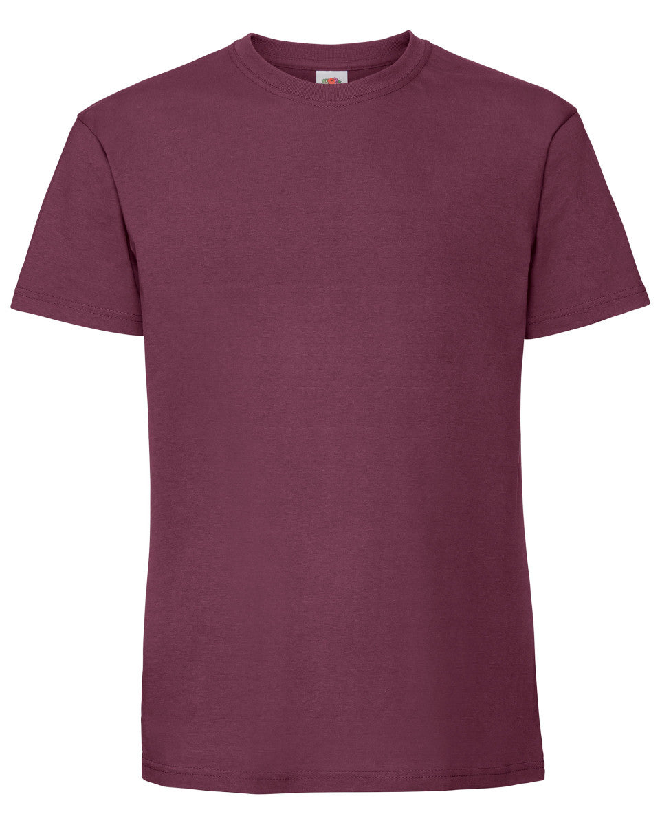 Men's Iconic 195 Ring Spun Premium T - Burgundy