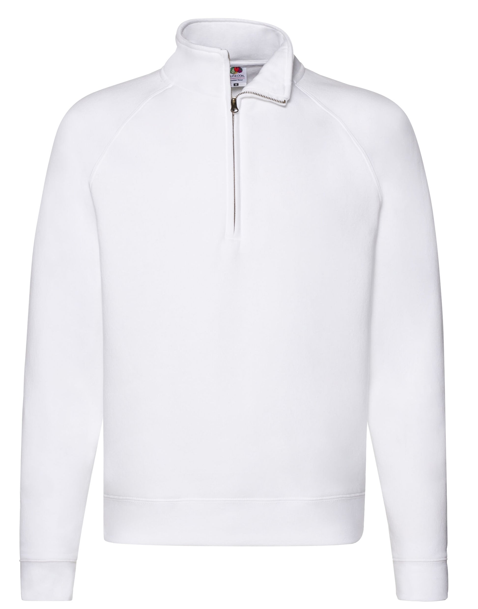 Men's Premium Zip Neck Sweat - White