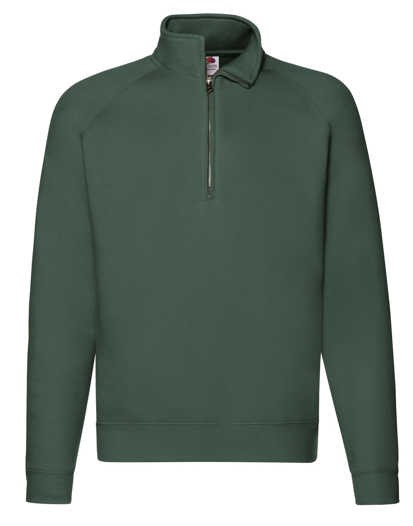 Men's Premium Zip Neck Sweat - Bottle Green