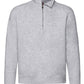 Men's Premium Zip Neck Sweat - Heather Grey