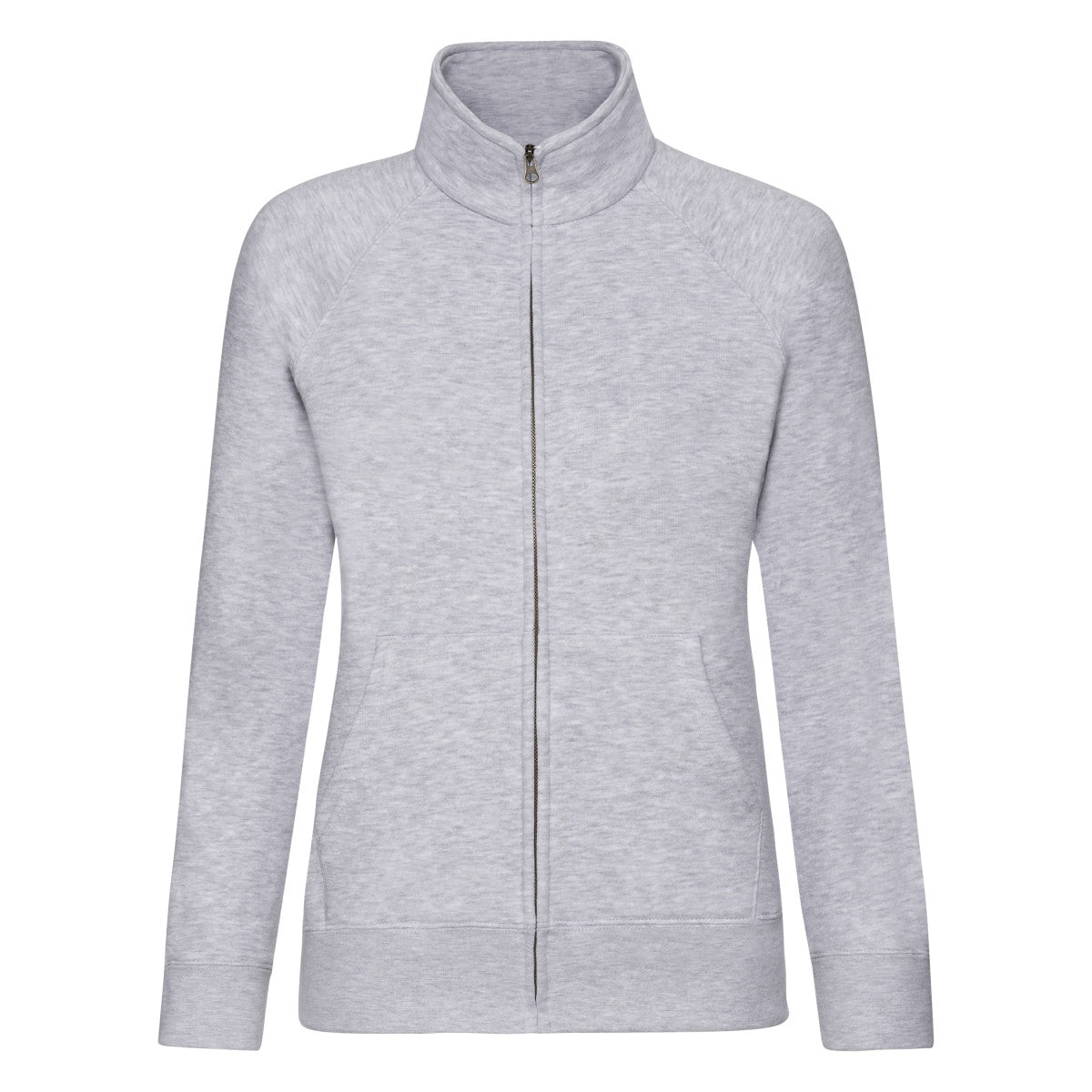 Ladies' Premium Sweat Jacket - Heather Grey
