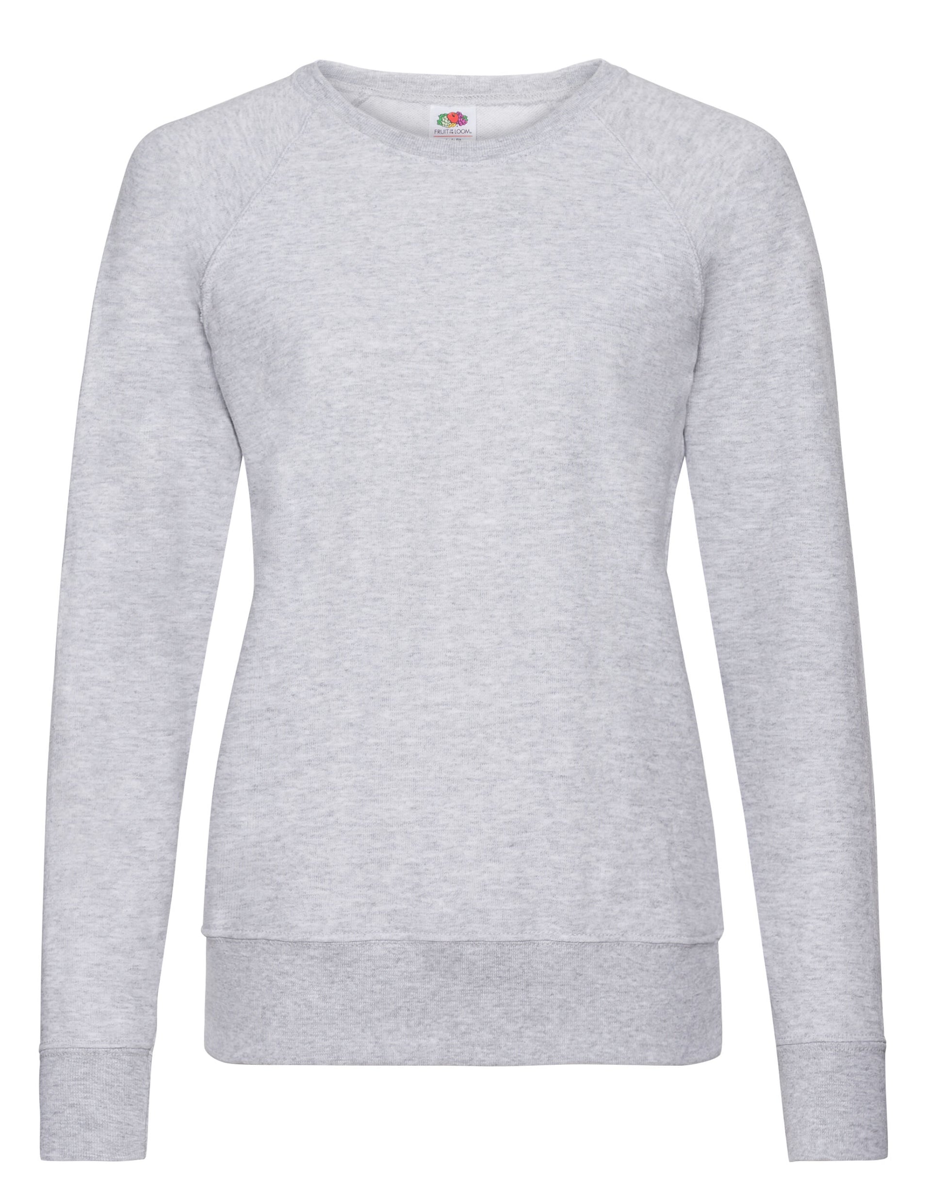 Ladies' Lightweight Raglan Sweat - Heather Grey