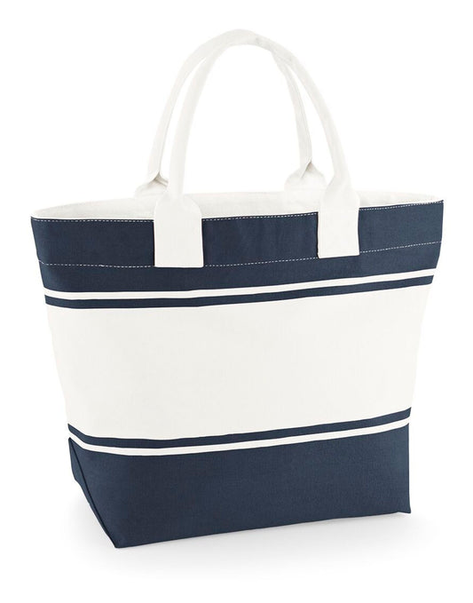 Canvas Deck Bag - French Navy/Off White