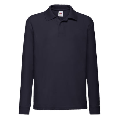 Kid's 65/35 L/Sleeve Polo - Deep Navy