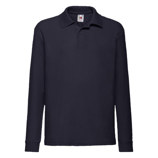 Kid's 65/35 L/Sleeve Polo - Deep Navy