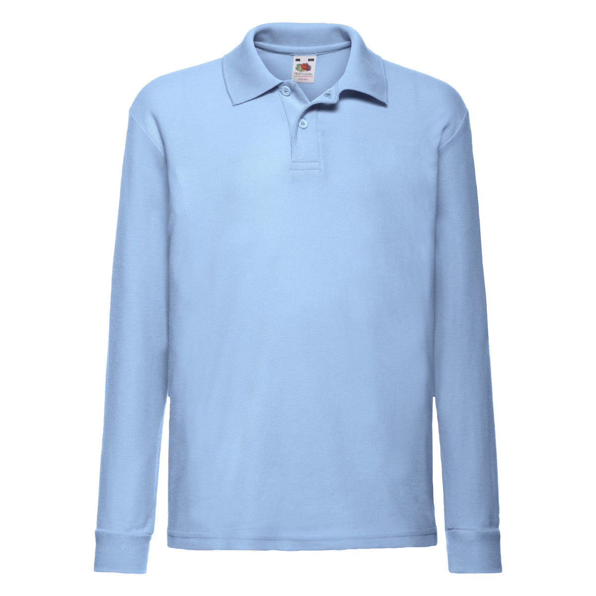 Kid's 65/35 L/Sleeve Polo - Sky Blue