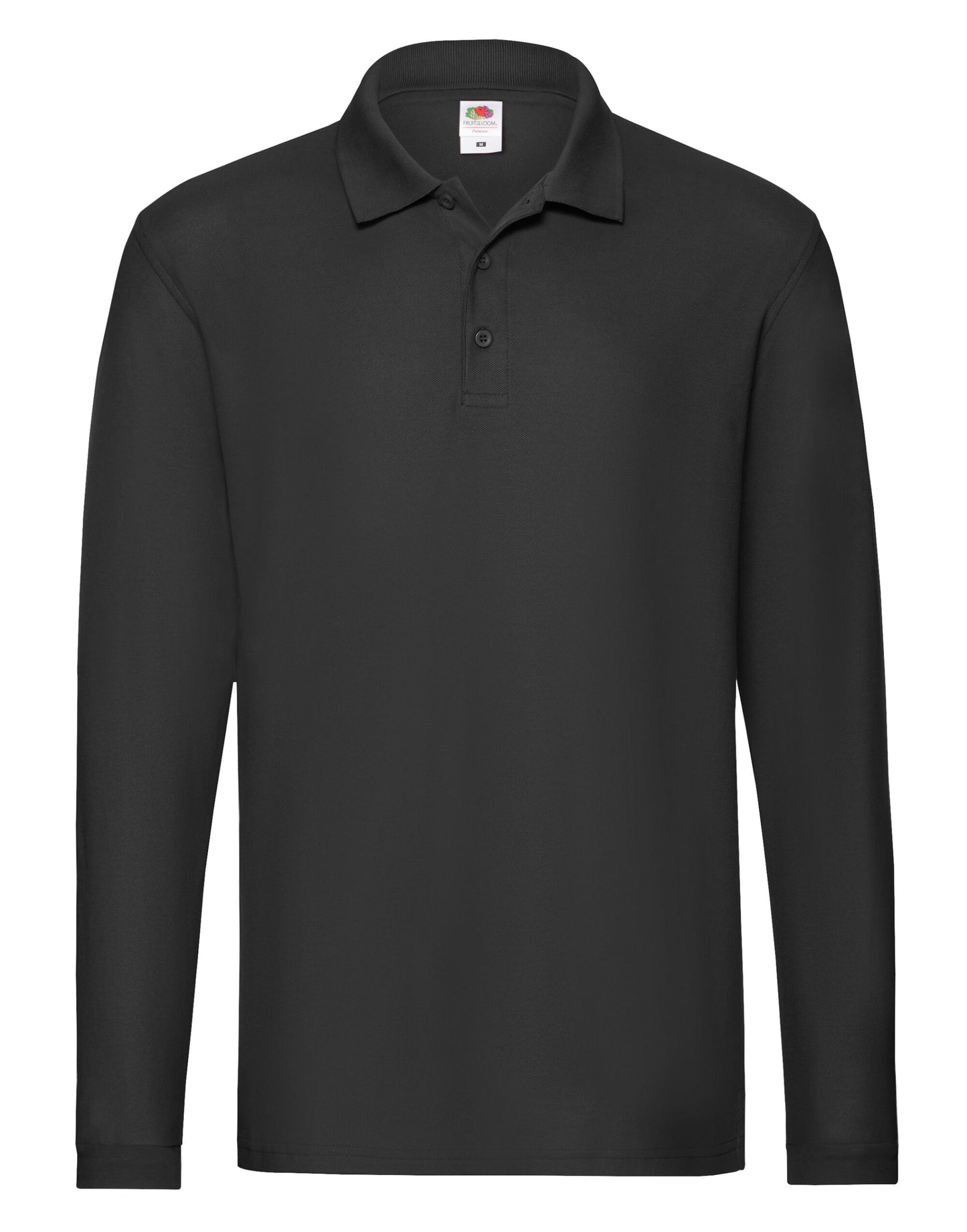 Men's Premium Long Sleeve Polo - Black
