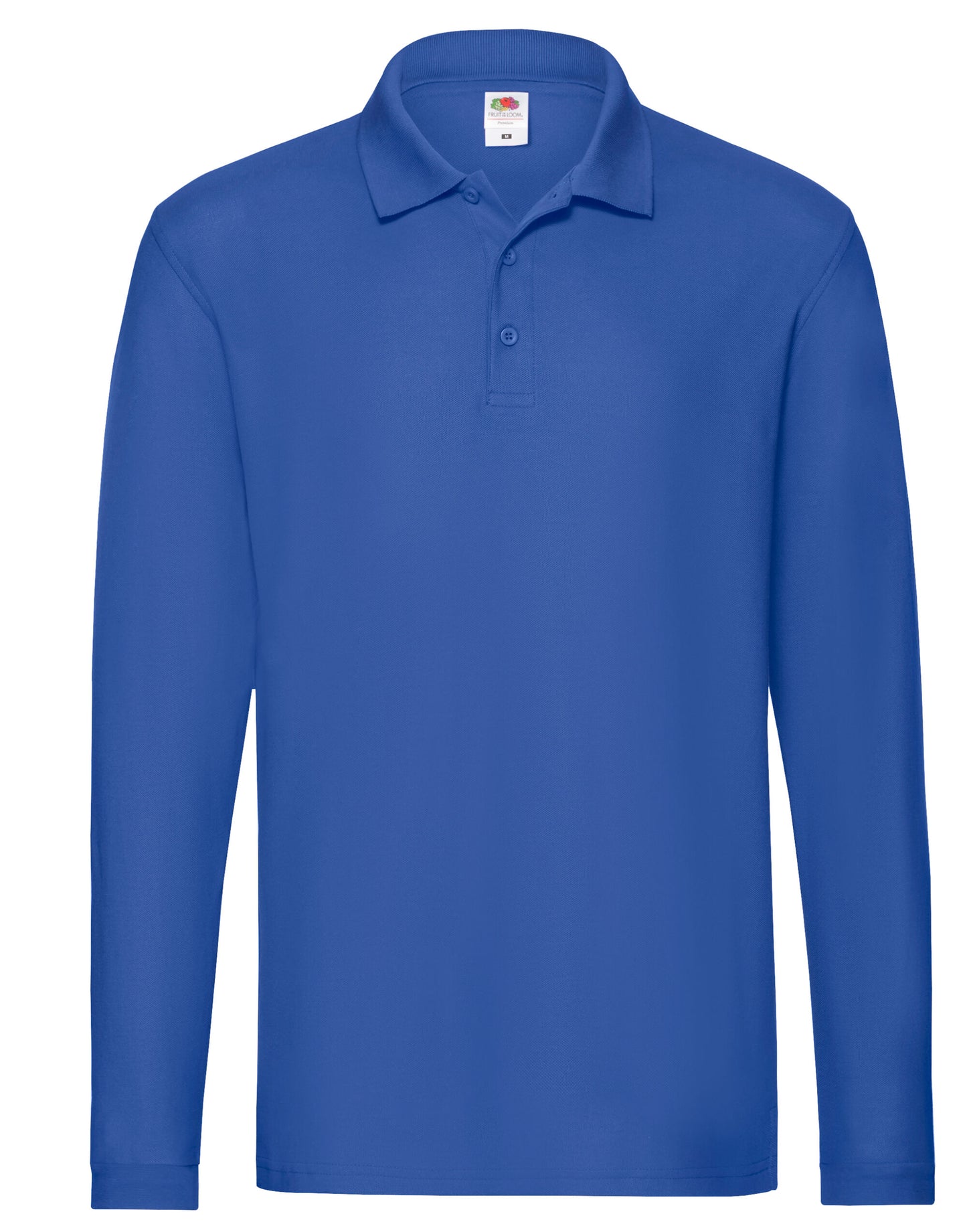 Men's Premium Long Sleeve Polo - Royal