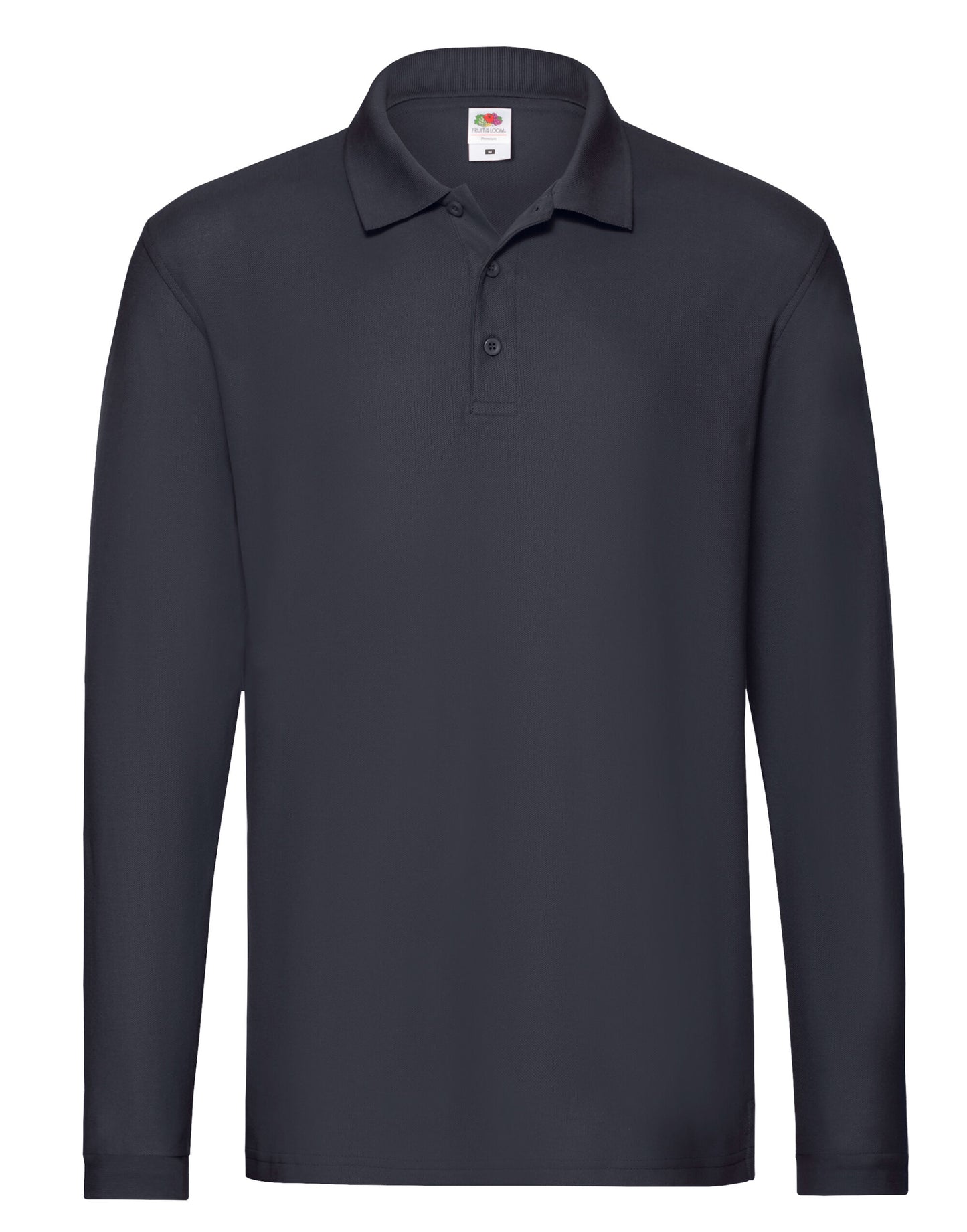 Men's Premium Long Sleeve Polo - Deep Navy