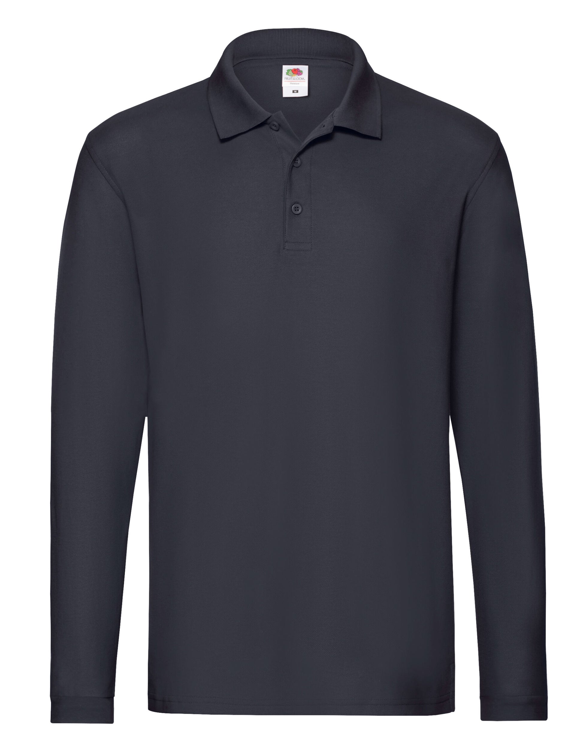 Men's Premium Long Sleeve Polo - Deep Navy