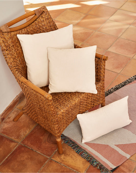 Fairtrade Cotton Canvas Cushion Cover - Black
