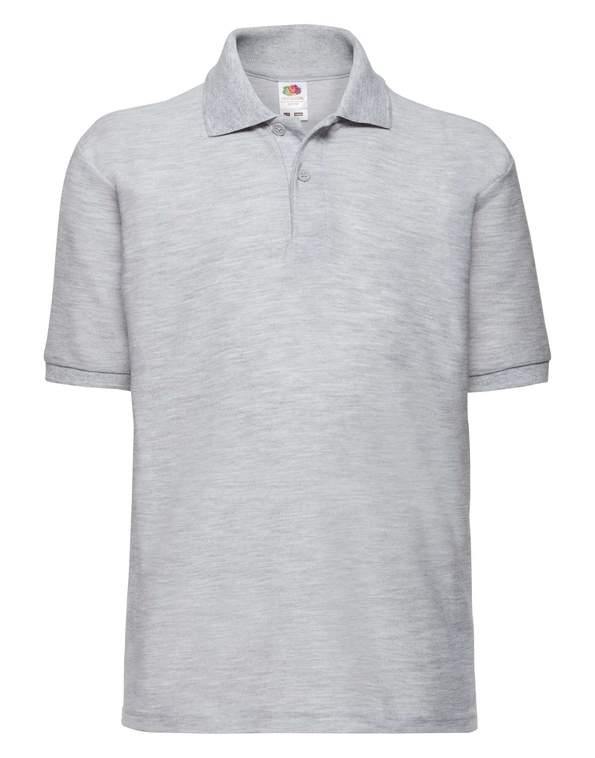 Kid's 65/35 Polo - Heather Grey