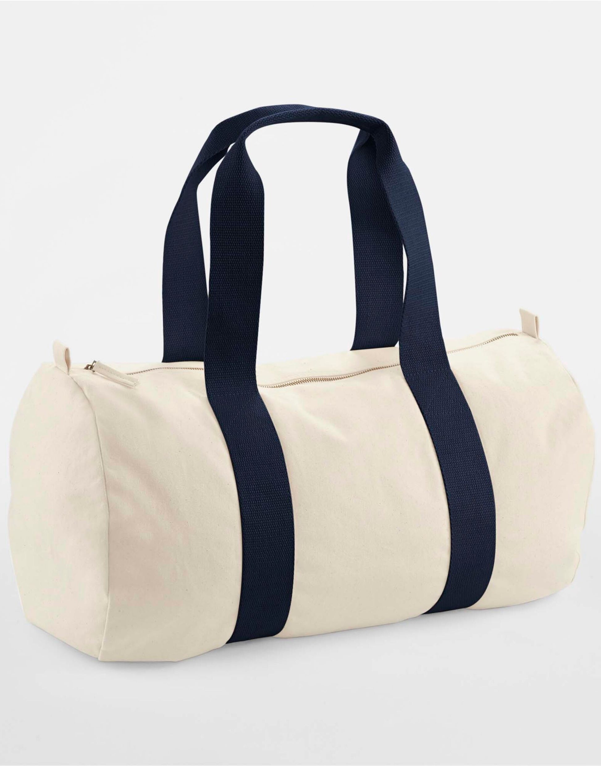 EarthAware® Organic Barrel Bag - Natural/French Navy