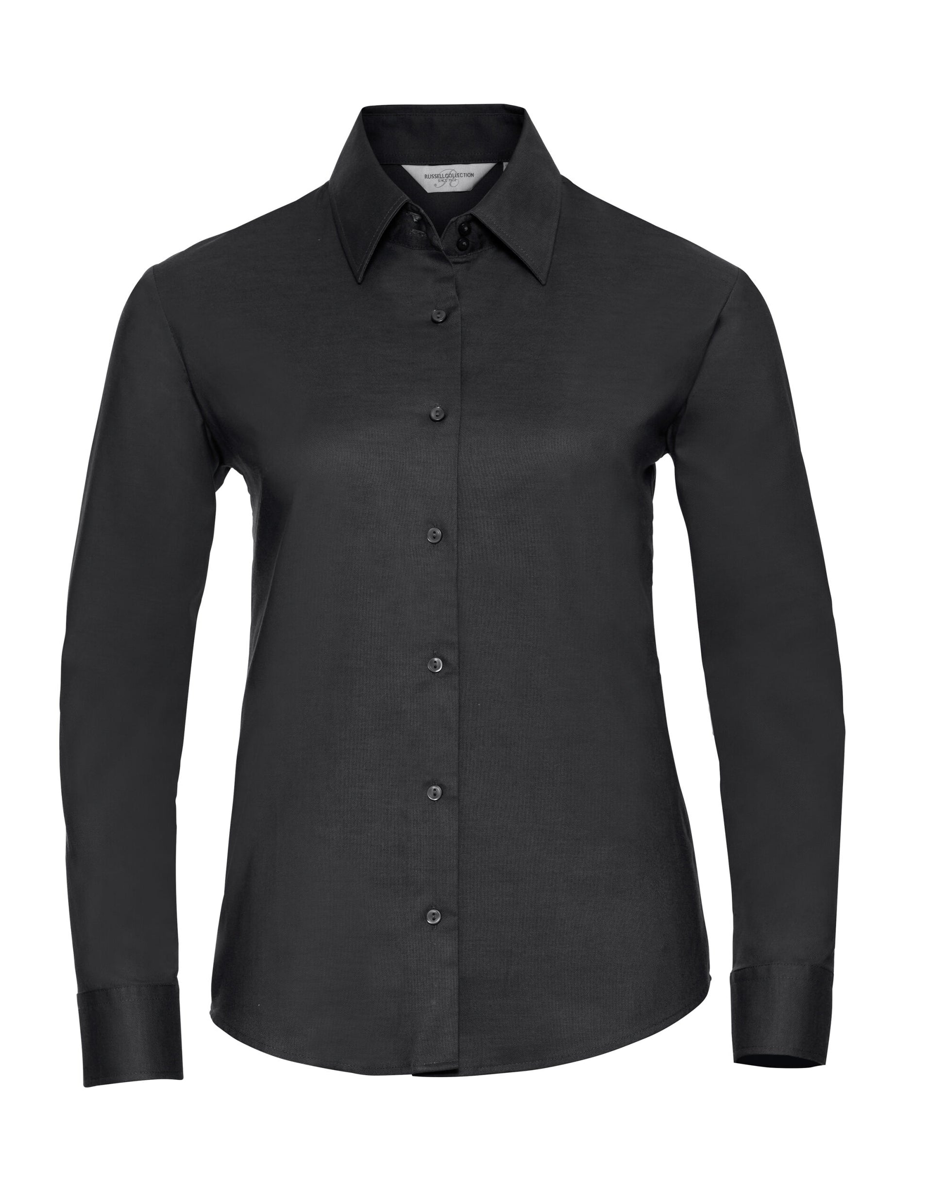 Ladies' Long Sleeve Tailored Oxford Shirt - Black