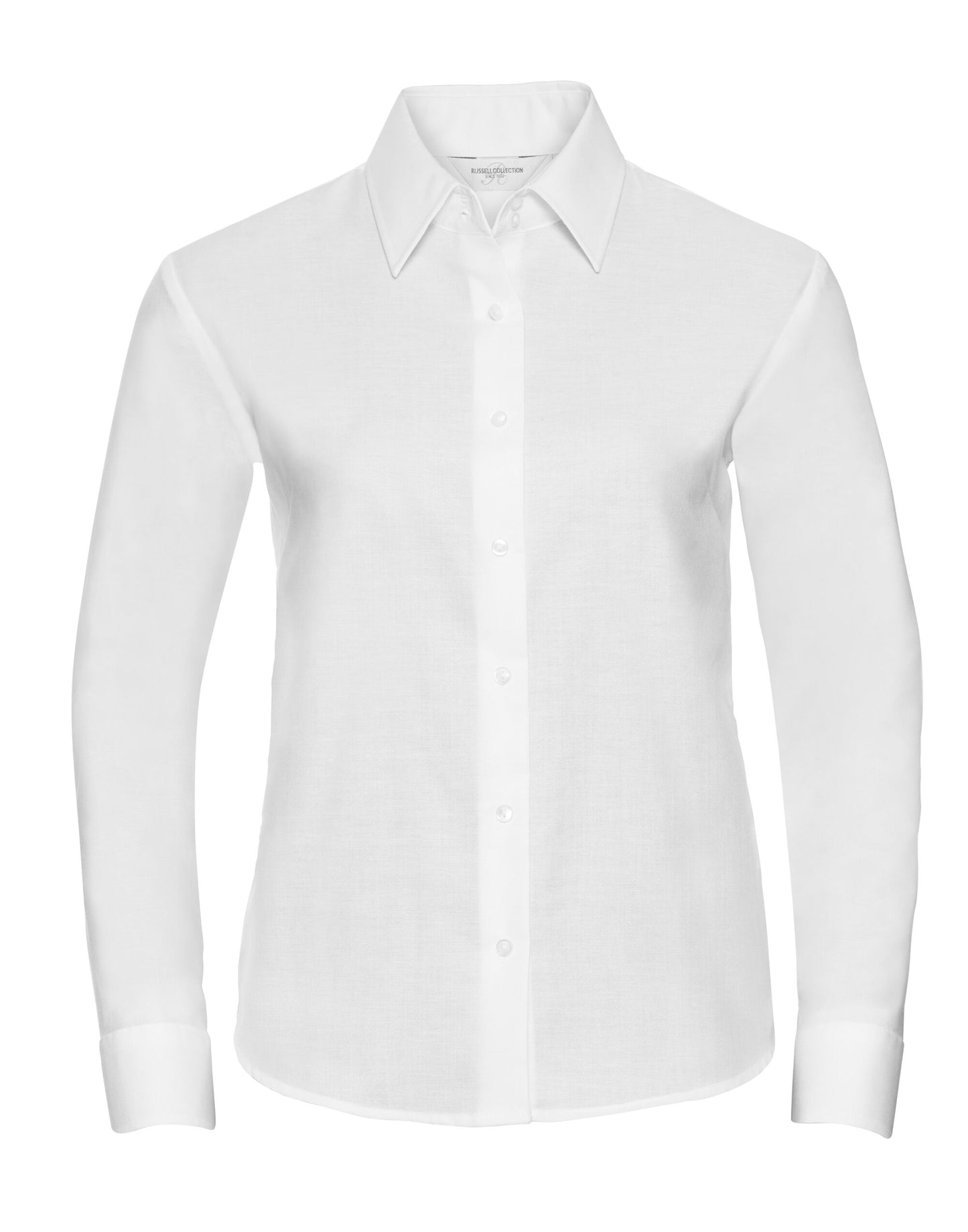 Ladies' Long Sleeve Tailored Oxford Shirt - White