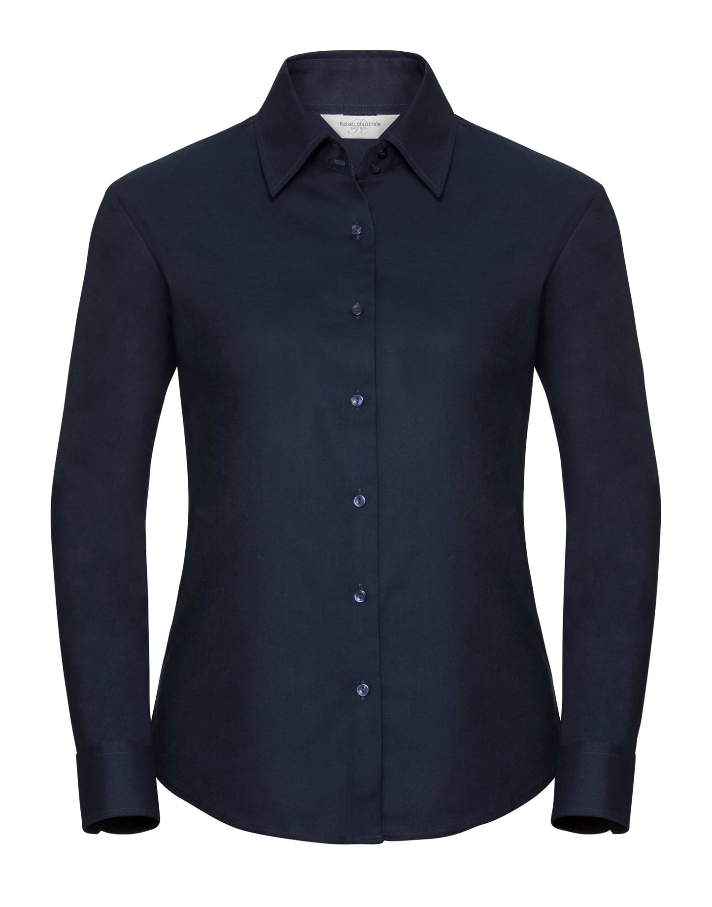 Ladies' Long Sleeve Tailored Oxford Shirt - Bright Navy