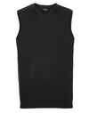 V-Neck Sleeveless Knitted Pullover - Black