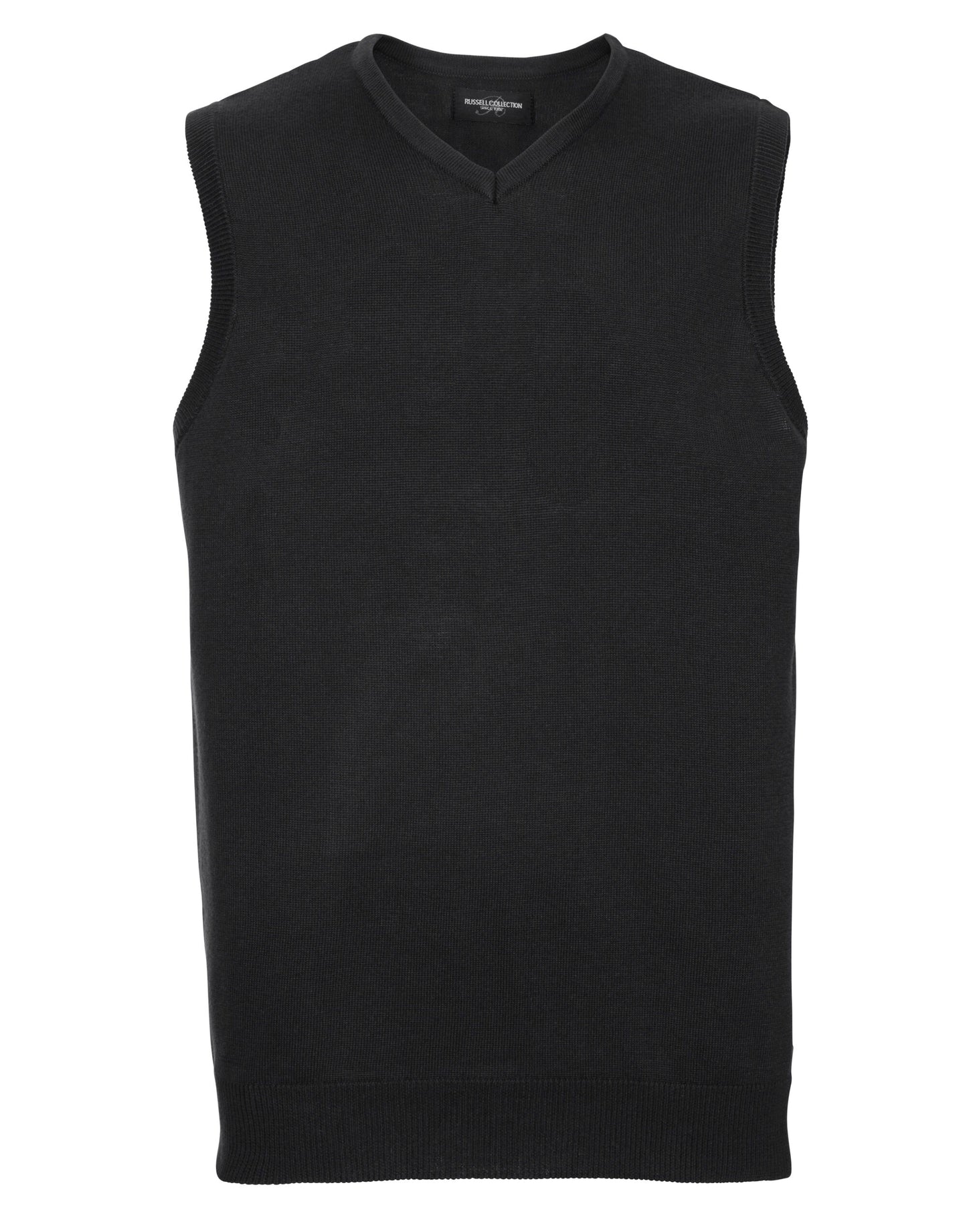 V-Neck Sleeveless Knitted Pullover - Black