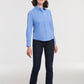 Ladies' Long Sleeve Fitted Polycotton Poplin Shirt - Corporate Blue