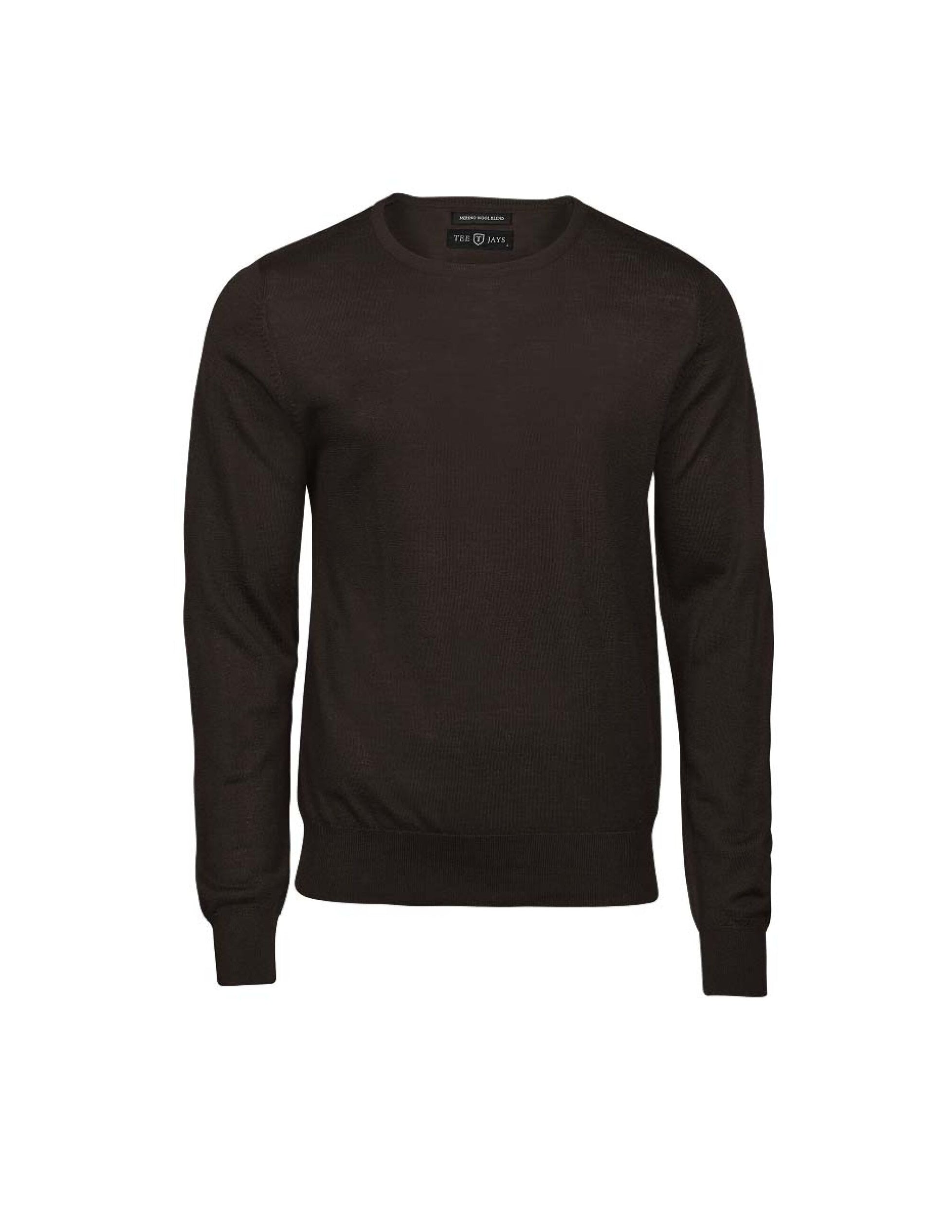 Men's Crew Neck Knitted Sweater - Mocha